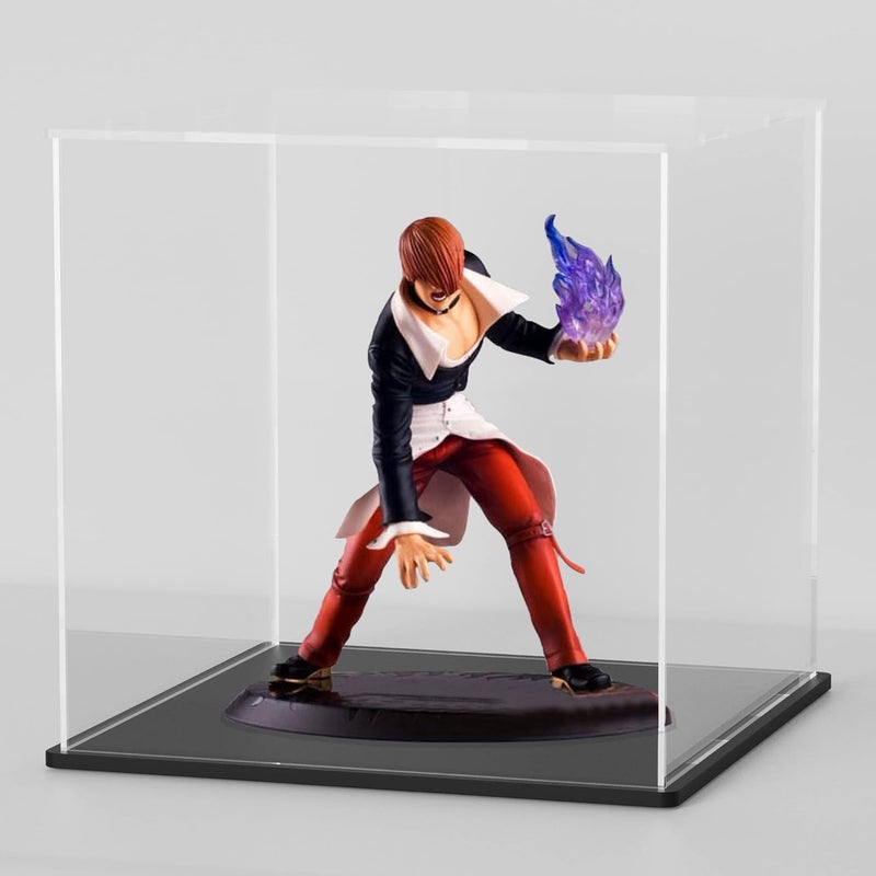 SVENJBB Acrylic Display Case, 7x7x7 Inch Acrylic Boxes for Display, Clear Display Cases with Matte Black Base and Lid for Collectibles - Image 1